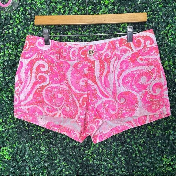 Lilly Pulitzer Walsh Pink Pout PBG Paisley Shorts Sz 6 - Picture 1 of 6